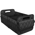 Car Trunk Storage Bag with Internal Subdividers and Hook and Loop Fasteners