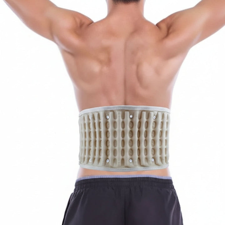 Inflatable Back Support Belt with Adjustable Air Pressure and Extension Pad