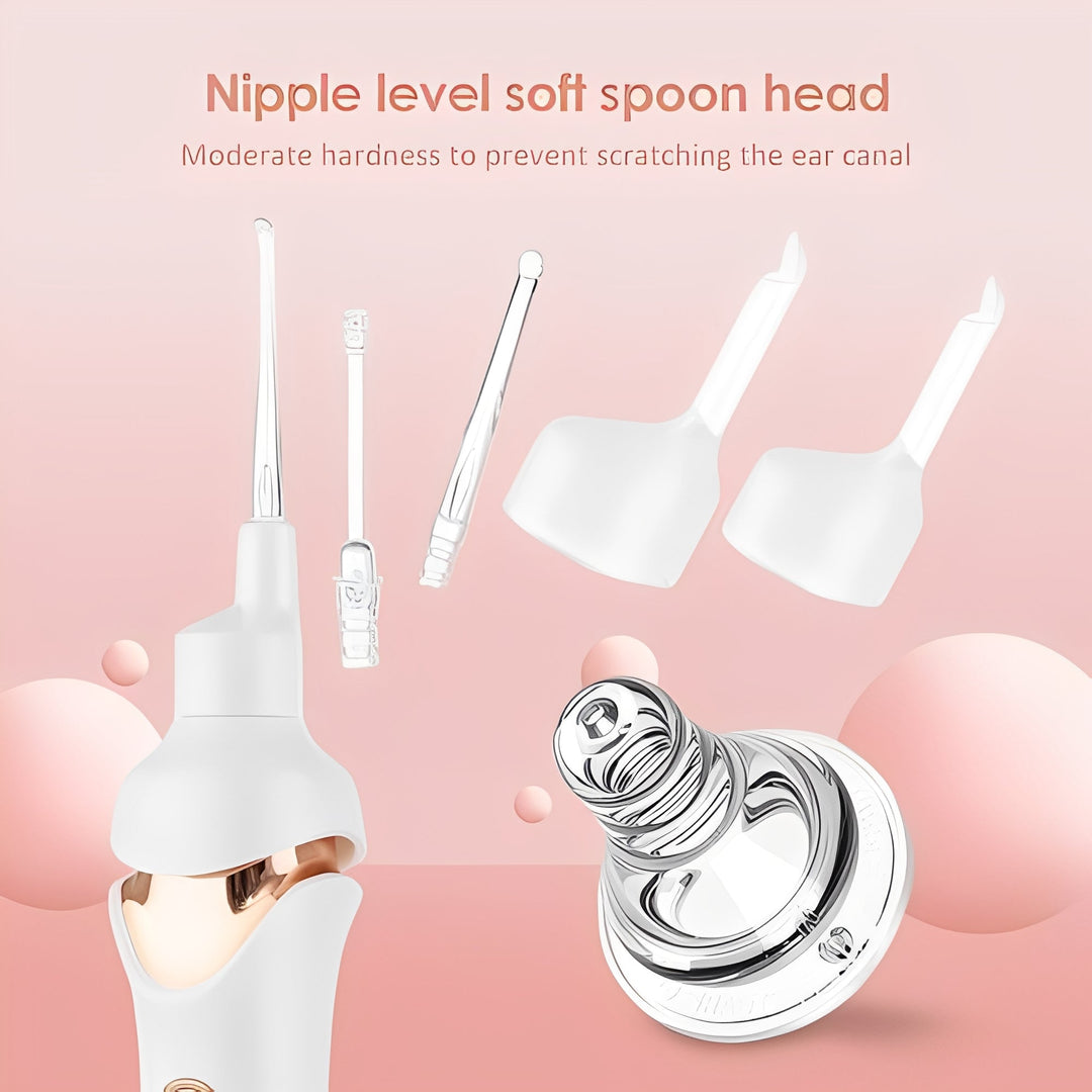 Handheld Ear Vacuum with Soft Material Nozzles