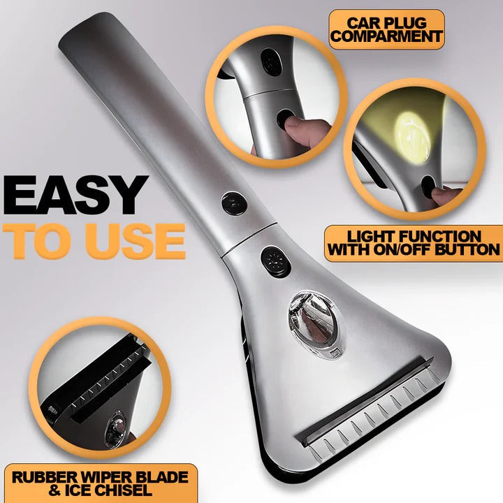 Electric Windshield Scraper with Integrated Heating