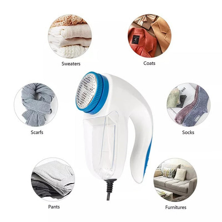 Household Fabric Shaver with Protective Metal Grille and Ergonomic Grip Handle