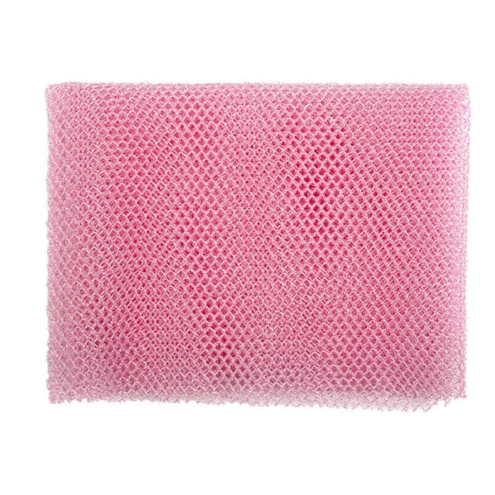 Exfoliating Bath Scrubber with African Net Sponge Material and Porous Texture for Body Cleaning