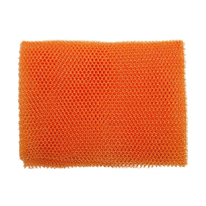 Exfoliating Bath Scrubber with African Net Sponge Material and Porous Texture for Body Cleaning