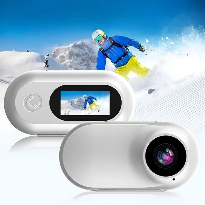 POV Sport Recorder with Mini Magnetic Action Camera Hardware and Integrated Video Capture and Wearable Frame