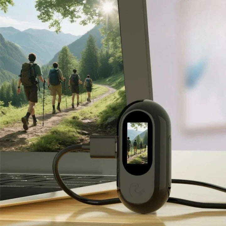POV Sport Recorder with Mini Magnetic Action Camera Hardware and Integrated Video Capture and Wearable Frame