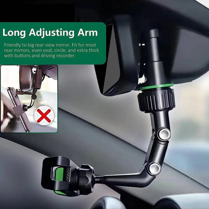 Car Cell Phone Mount with Universal Device Compatibility and 360 Degree Ball Joint Rotation and Padded Internal Grips