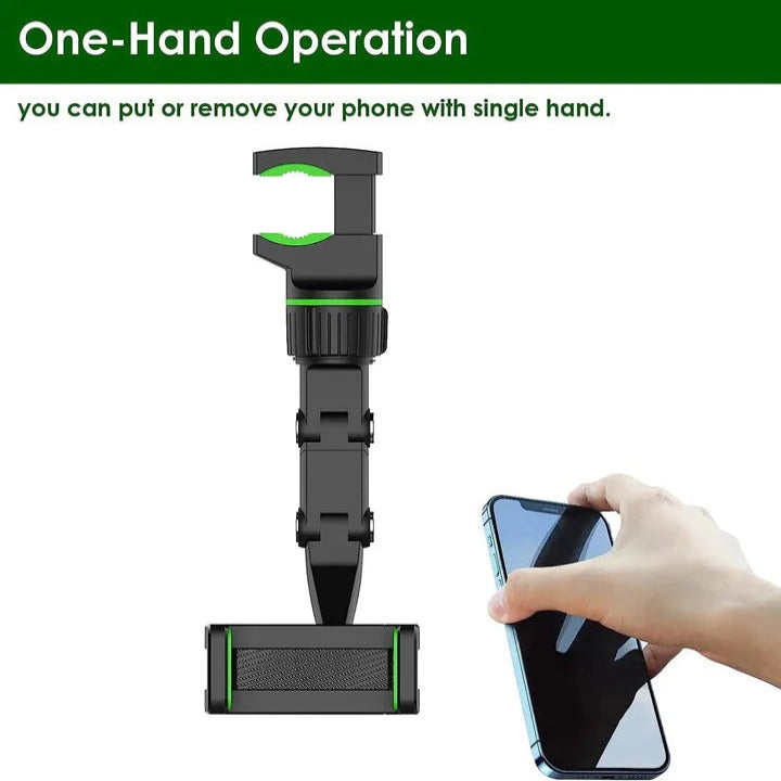 Car Cell Phone Mount with Universal Device Compatibility and 360 Degree Ball Joint Rotation and Padded Internal Grips