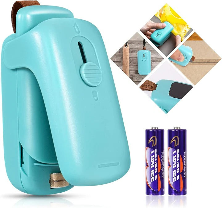 Portable Bag Sealer and Cutter, Battery Powered Heat Sealer for Food Storage
