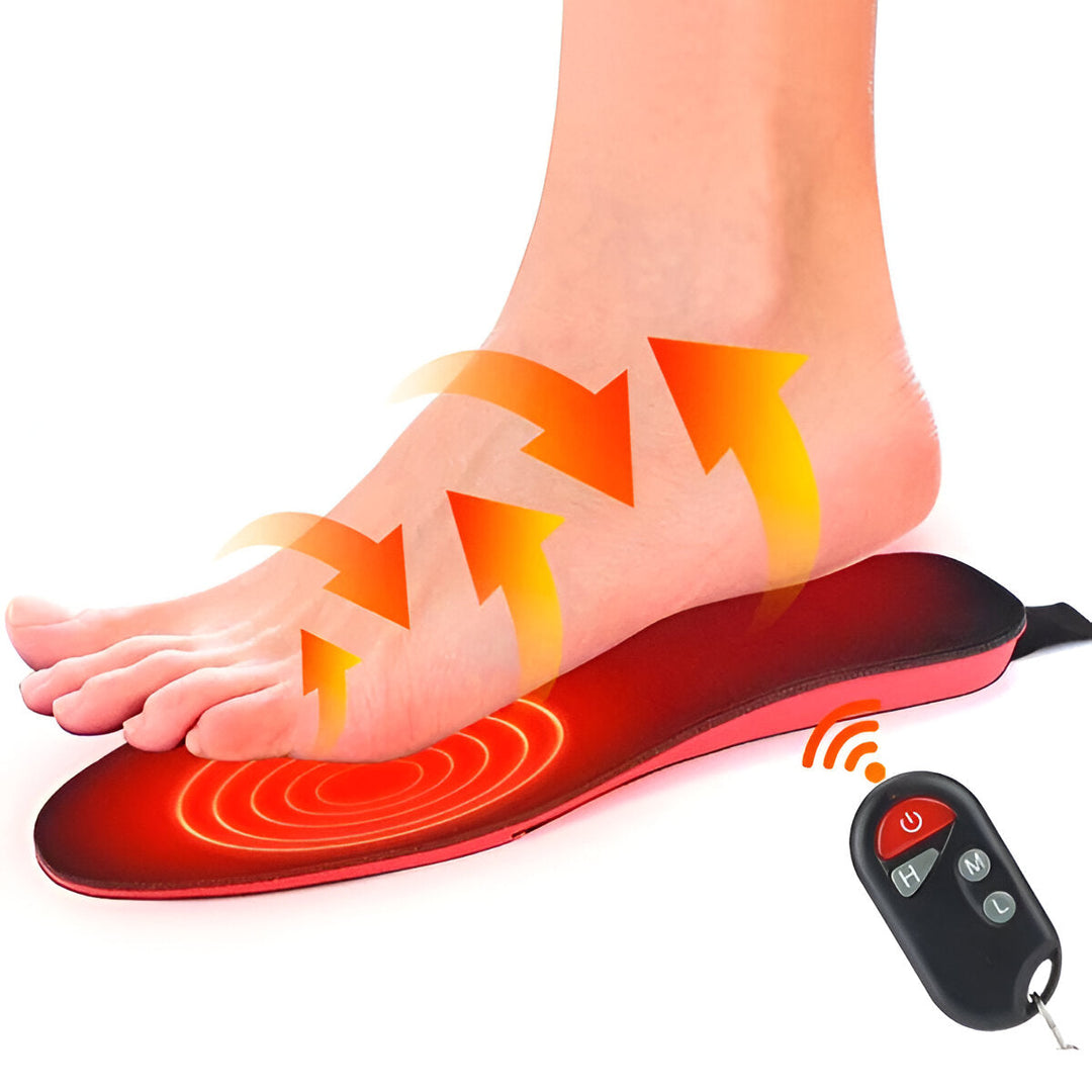 Rechargeable Heated Shoe Insoles for Winter with Ultra Thin Heating Panels