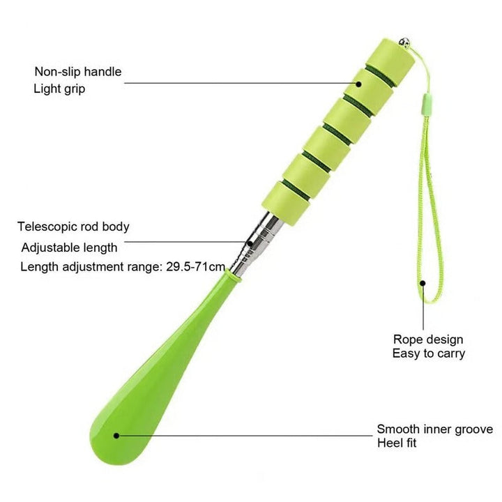 Extendable Shoe Horn with Premium Stainless Steel Construction