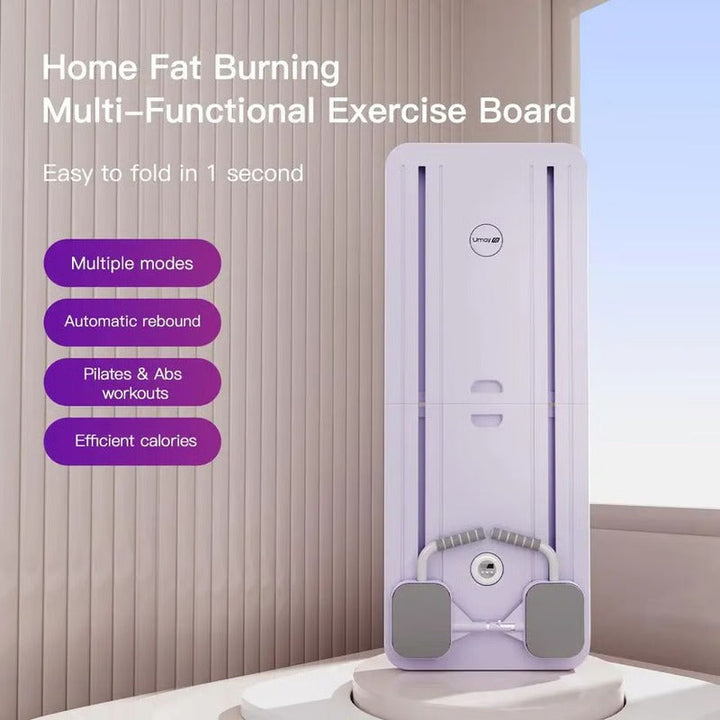 Core and Strength Training Board with Pilates Reformer Functionality and Integrated Smart Timer and Padded Surface