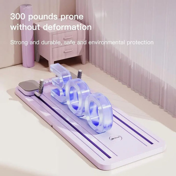 Core and Strength Training Board with Pilates Reformer Functionality and Integrated Smart Timer and Padded Surface