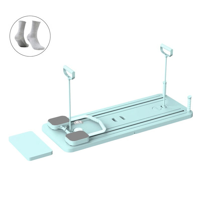 Core and Strength Training Board with Pilates Reformer Functionality and Integrated Smart Timer and Padded Surface