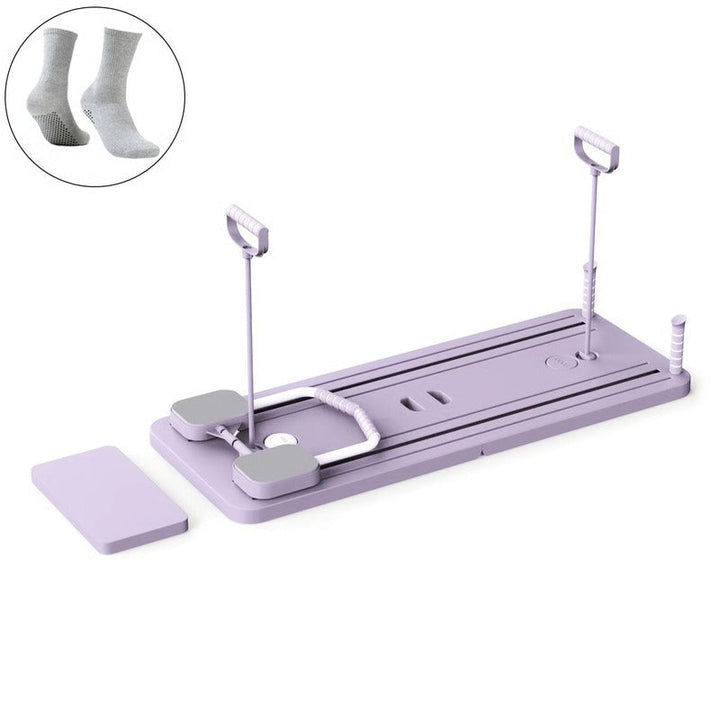 Core and Strength Training Board with Pilates Reformer Functionality and Integrated Smart Timer and Padded Surface
