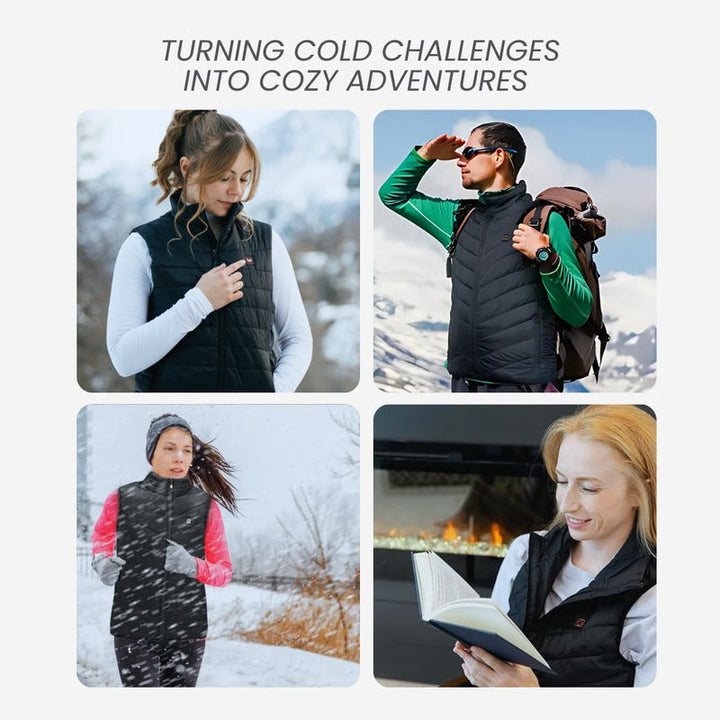 Unisex Tech Heated Vest with 3 Heat Levels and Rapid Warm-Up Technology and Lightweight Thermal Insulation