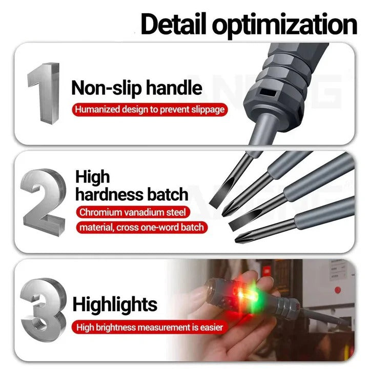 Voltage Tester Screwdriver with Non-Contact Induction Technology