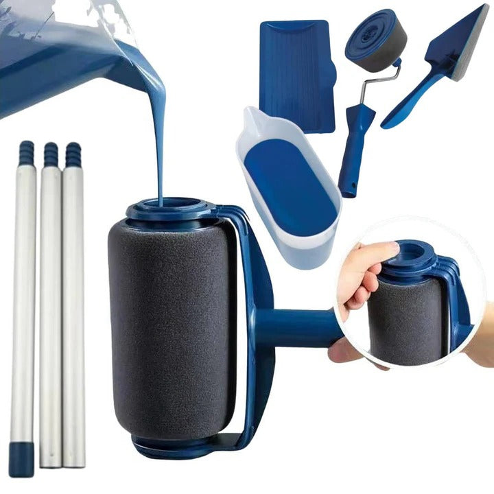 Paint Roller Kit, Self Filling Wall Painter, Corner Edger Tool, Refillable Chamber