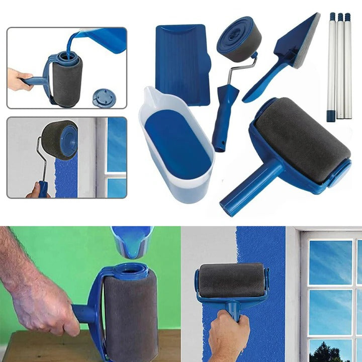 Paint Roller Kit, Self Filling Wall Painter, Corner Edger Tool, Refillable Chamber