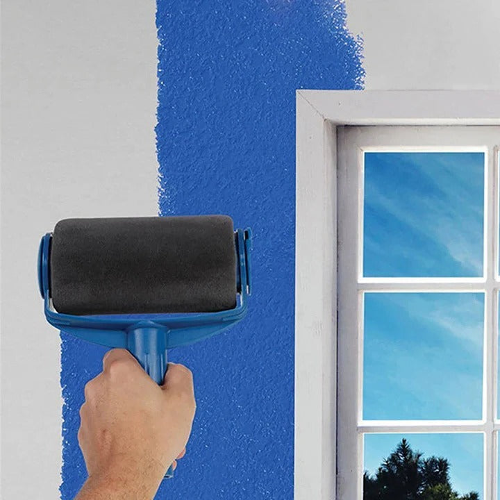 Paint Roller Kit, Self Filling Wall Painter, Corner Edger Tool, Refillable Chamber