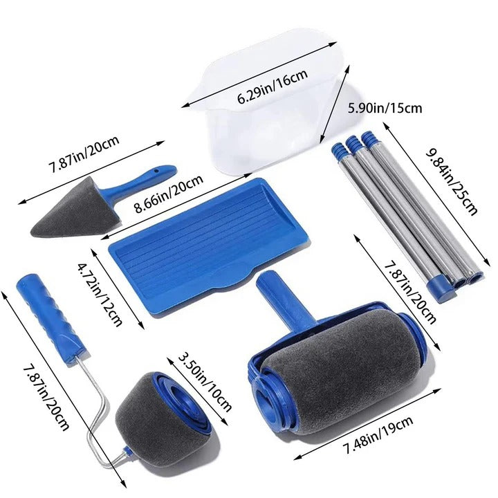 Paint Roller Kit, Self Filling Wall Painter, Corner Edger Tool, Refillable Chamber