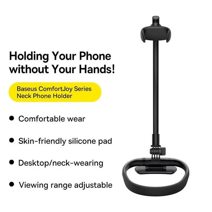 Portable Phone Holder for Bed and Desk and Flat Surfaces with Flexible Positioning