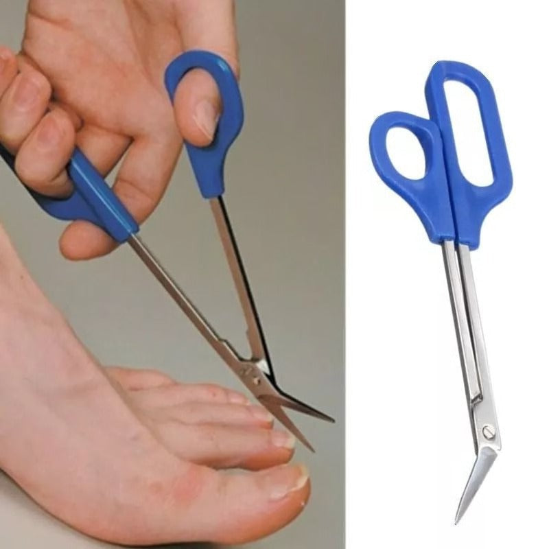 2-Pack Long Handle Toenail Trimming Scissors and Clippers Set