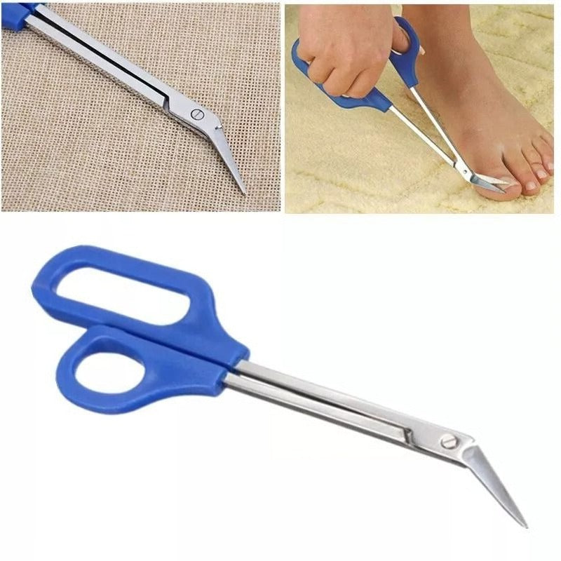 2-Pack Long Handle Toenail Trimming Scissors and Clippers Set