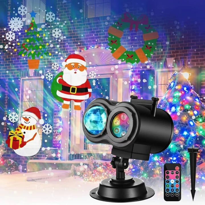 Festive Christmas Projector Lights featuring Multi-colour LED Display