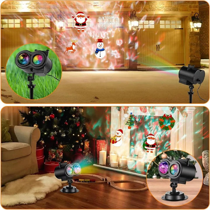 Festive Christmas Projector Lights featuring Multi-colour LED Display