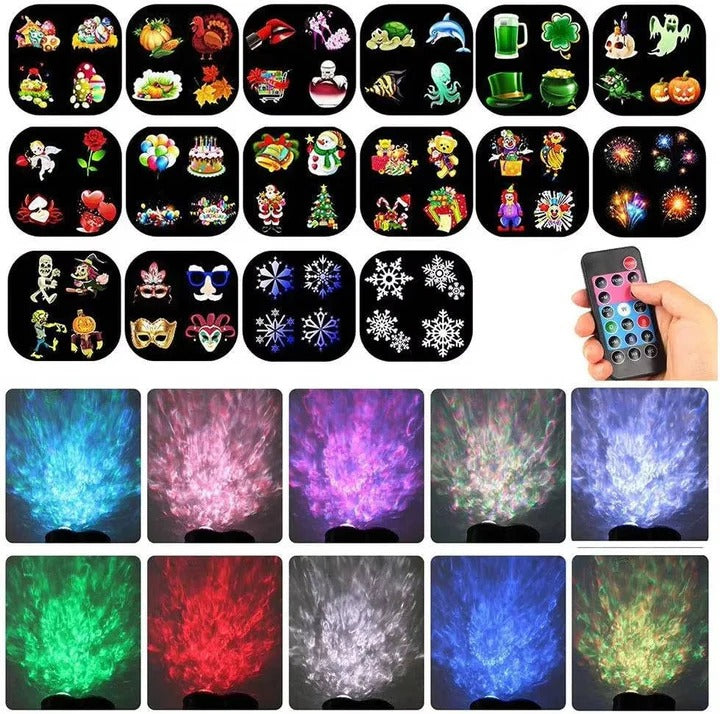 Festive Christmas Projector Lights featuring Multi-colour LED Display