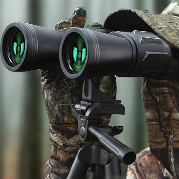 High Power Long Range Binoculars with Large Objective Lens