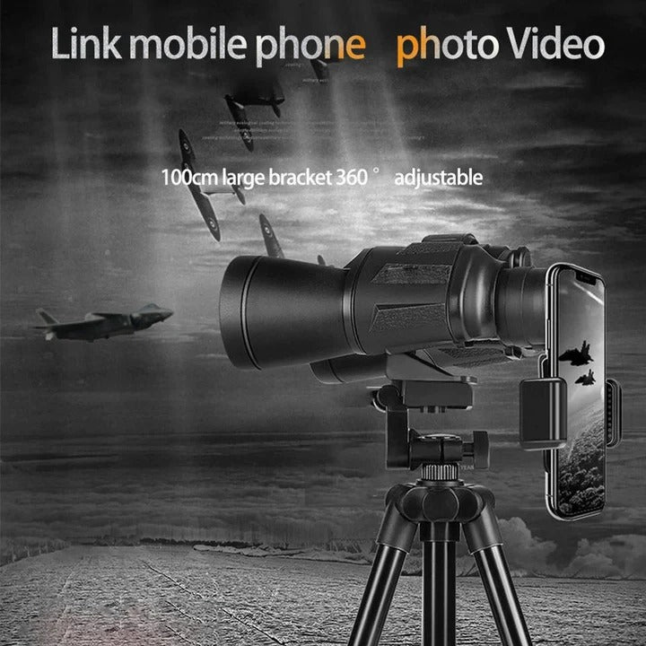 High Power Long Range Binoculars with Large Objective Lens