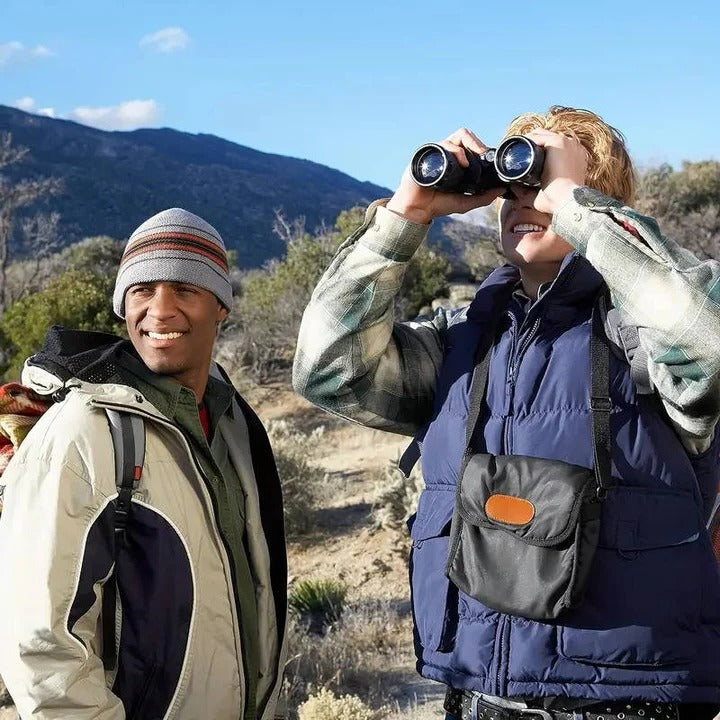 High Power Long Range Binoculars with Large Objective Lens