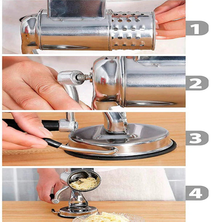 Rotary Kitchen Food Grater and Shredder and Slicer