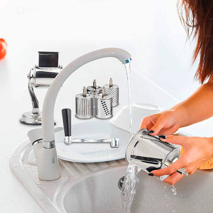Rotary Kitchen Food Grater and Shredder and Slicer