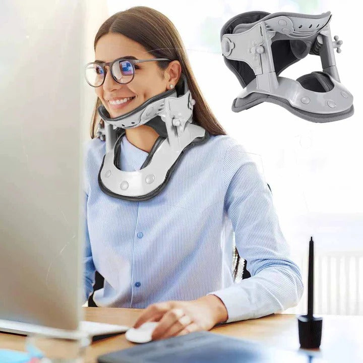 Adjustable Neck Stretcher Pillow with Heat, Cervical Support Device for Relaxation and Posture Support