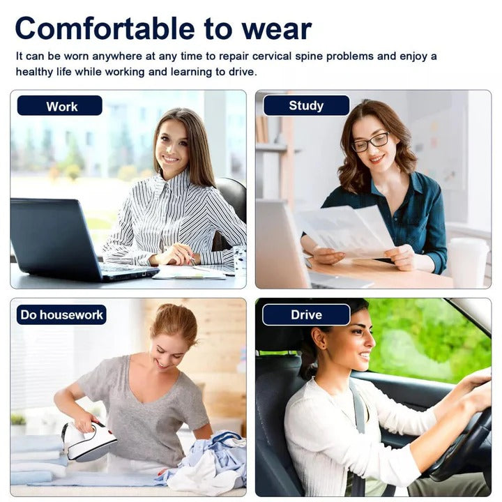 Adjustable Neck Stretcher Pillow with Heat, Cervical Support Device for Relaxation and Posture Support