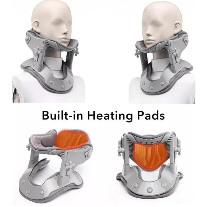 Adjustable Neck Stretcher Pillow with Heat, Cervical Support Device for Relaxation and Posture Support