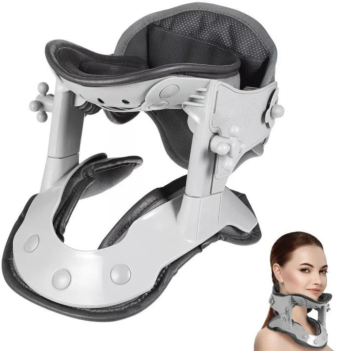 Adjustable Neck Stretcher Pillow with Heat, Cervical Support Device for Relaxation and Posture Support