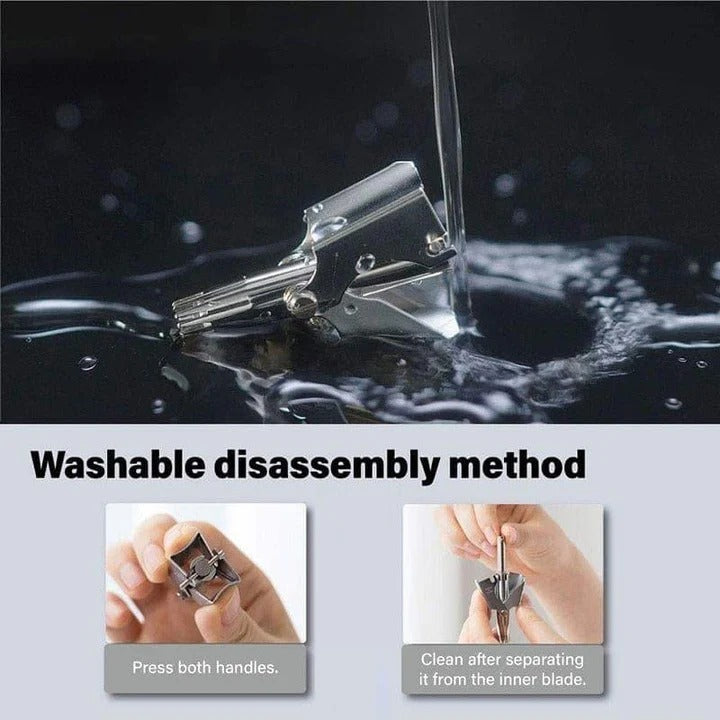 Stainless Steel Manual Nose Hair Trimmer for Men