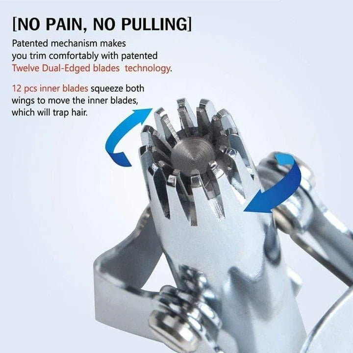 Stainless Steel Manual Nose Hair Trimmer for Men