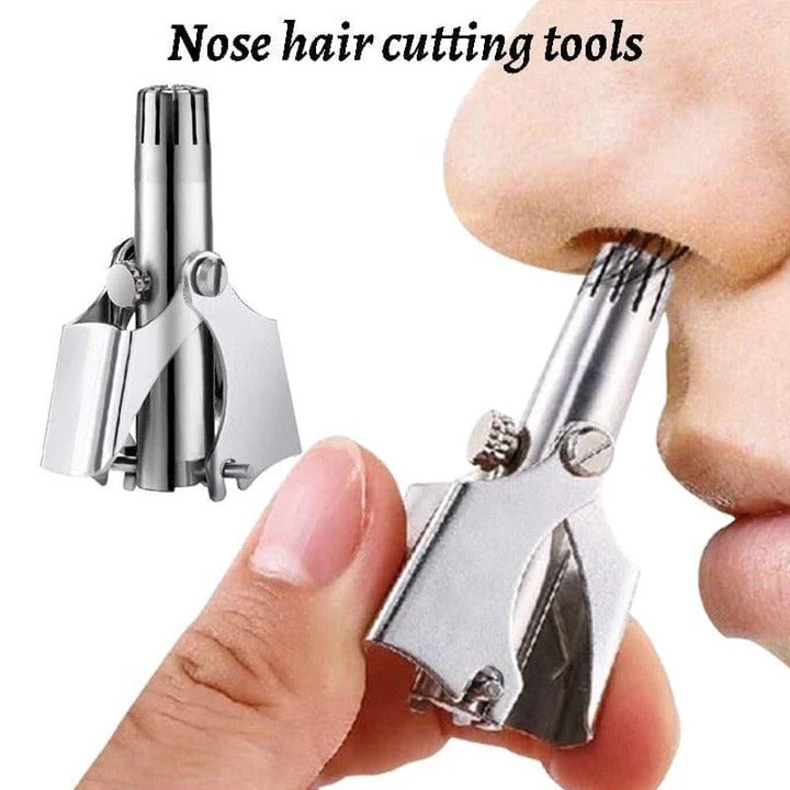 Stainless Steel Manual Nose Hair Trimmer for Men
