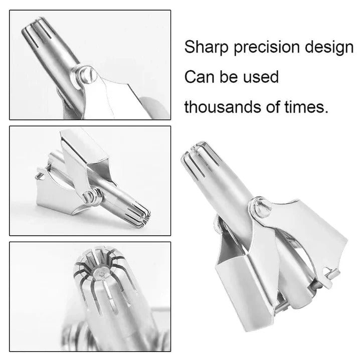 Stainless Steel Manual Nose Hair Trimmer for Men