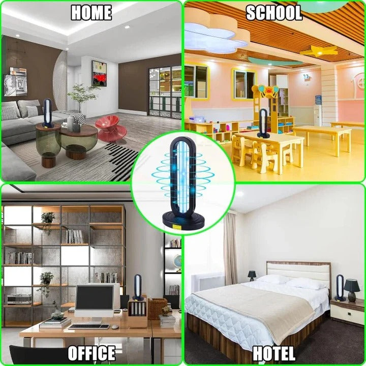 UV Sanitizer Lamp, Remote Control Ultraviolet Sterilizing Light, 400 Sq Ft Home DisinfectionLamp for Home