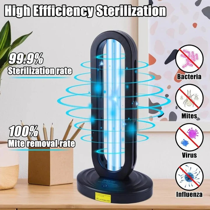 UV Sanitizer Lamp, Remote Control Ultraviolet Sterilizing Light, 400 Sq Ft Home DisinfectionLamp for Home