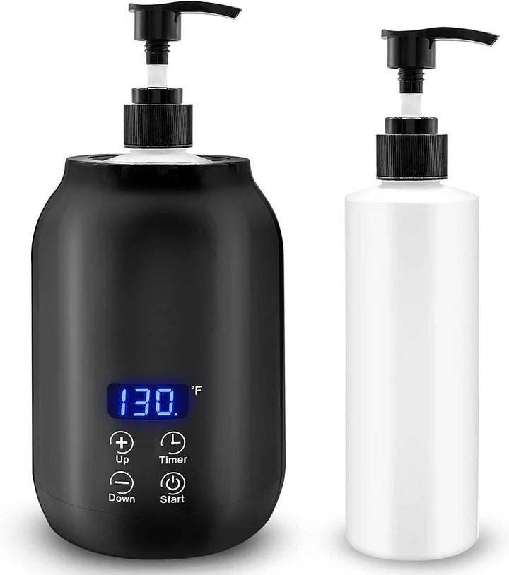 Electric Massage Oil Warmer, Digital Lotion Heater with Timer, Adjustable Temp, Spa Dispenser