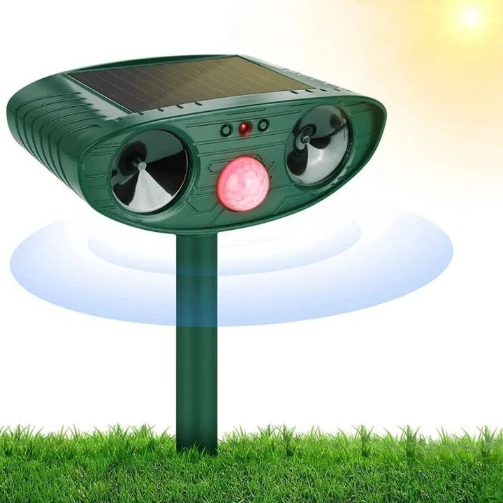 Solar Ultrasonic Woodpecker Repellent, Motion Activated Bird Deterrent, Outdoor Garden Protection