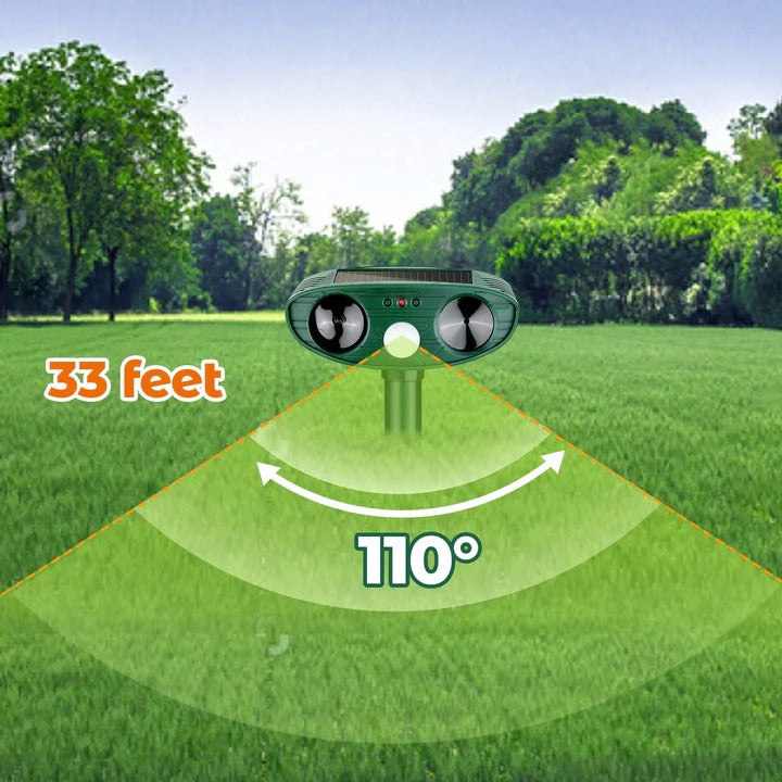 Solar Ultrasonic Woodpecker Repellent, Motion Activated Bird Deterrent, Outdoor Garden Protection