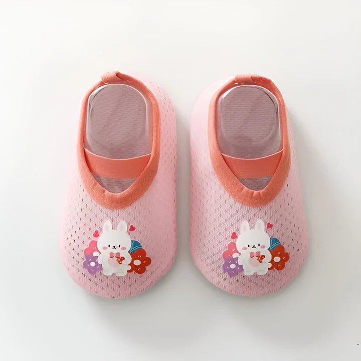 Non-Slip Baby Shoes with Cartoon Designs