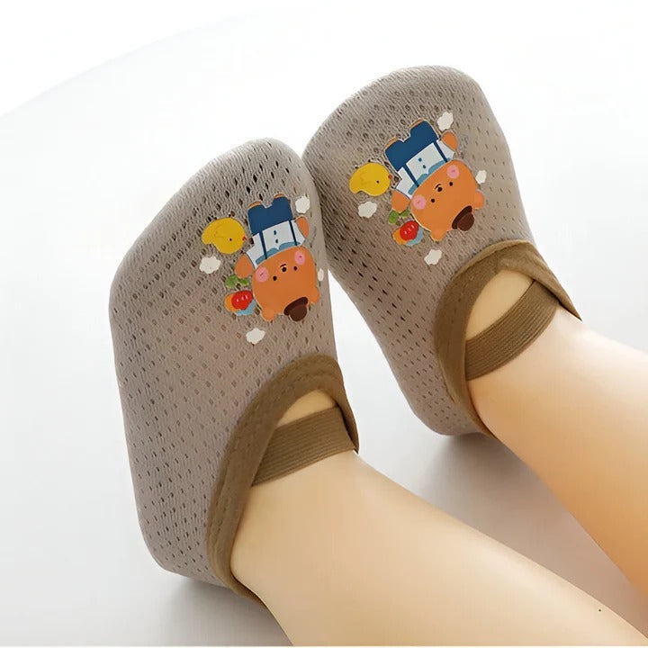 Non-Slip Baby Shoes with Cartoon Designs
